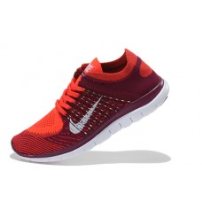 Nike free run flyknit 4.0 темно красный